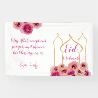 Banderoles Aïd Moubarak Rose de la Mosquée d'Or Blossom Purpl