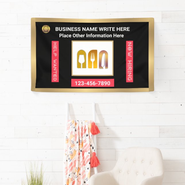 Banderoles Aide Recherché maintenant Embaucher entreprise per (En situation)