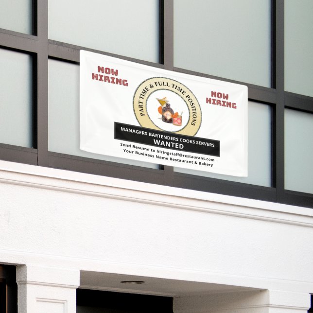 Banderoles Aider les travaux Recherchés maintenant embaucher  (Bâtiment extérieur)