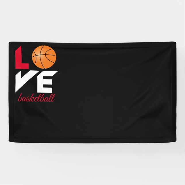 Banderoles Aimer le basket-ball (Horizontal)