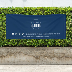 Banderoles Ajouter le logo Social Media Marketing Couleur per