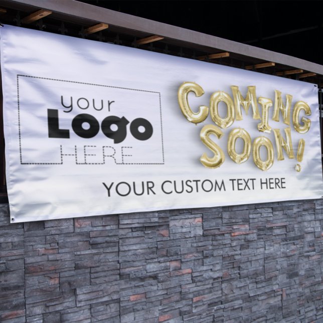 Banderoles Ajouter Logo Bientôt Lettre Or Balloons Outdoor (Créateur téléchargé)