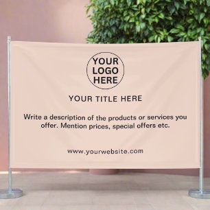 Banderoles Ajouter un logo d'entreprise et du texte promotion