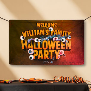 Banderoles Ajouter Vos Propres Mots Monstres Halloween Person