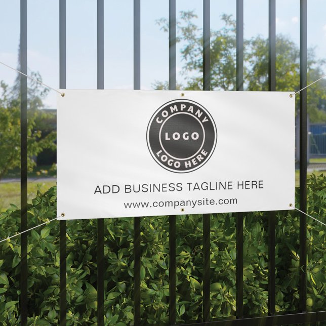 Banderoles Ajouter votre logo d'entreprise et votre site Web  (Business Logo and Slogan Outdoor Banner)