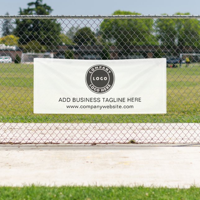 Banderoles Ajouter votre logo d'entreprise et votre site Web  (En situation)