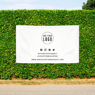 Banderoles Ajouter votre logo Social Media Branding Marketing