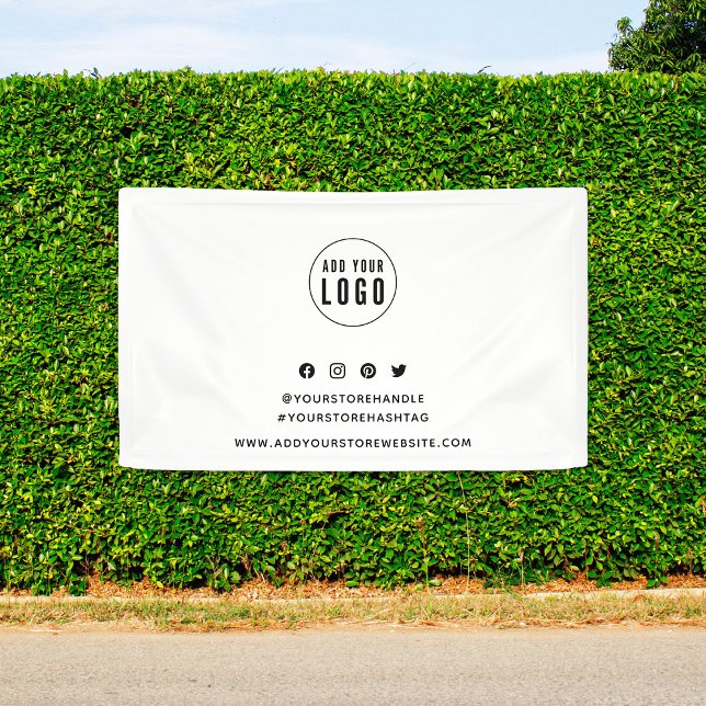 Banderoles Ajouter votre logo Social Media Branding Marketing (Créateur téléchargé)