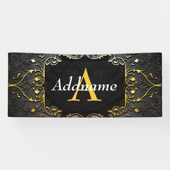Banderoles Ajouter votre nom et votre initiale (Horizontal)