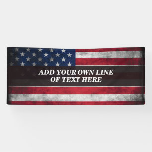 Banderoles Ajouter votre texte sur le drapeau américain