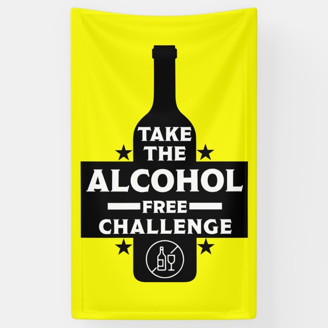 Banderoles Alcool Gratuit Et Sobre (Vertical)
