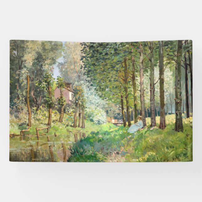 Banderoles Alfred Sisley - Repos au bord du ruisseau (Horizontal)