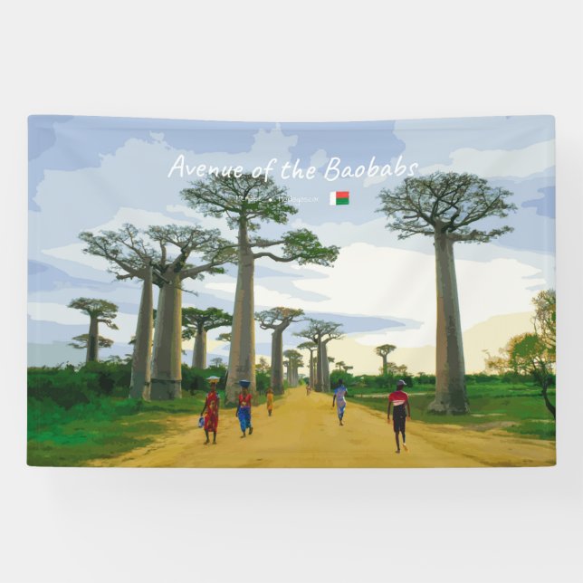 Banderoles Allée des Baobabs, Madagascar - Paysage (Horizontal)