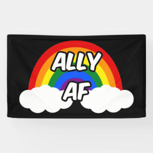 Banderoles Ally AF I - Drapeau LGBTQ Gay Trans Queer Pride