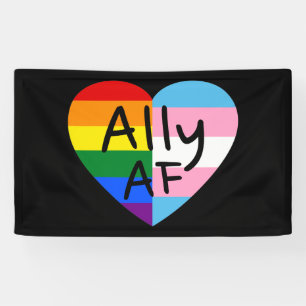 Banderoles Ally AF III - Drapeau LGBTQ Gay Trans Queer Pride