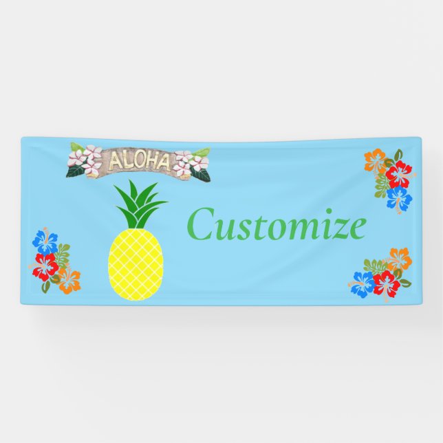 Banderoles Aloha Pineapple Thunder_Cove (Horizontal)