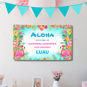 Banderoles Aloha Tropical Luau Anniversaire Bienvenue