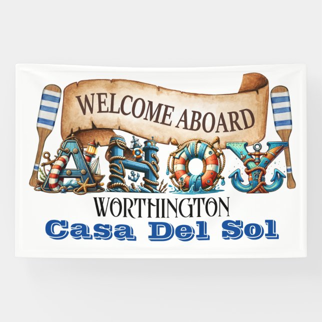 Banderoles AMARRAGE Nautique (Horizontal)