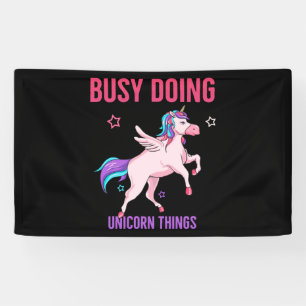 Banderoles Amateur de licorne occupé à faire des choses de li