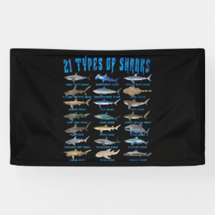 Banderoles Amateurs De Requins 21 Types De Requins Animaux Oc