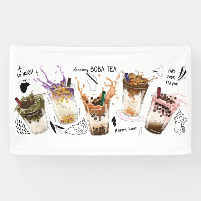 Banderoles  Amazing Boba tea (Horizontal)