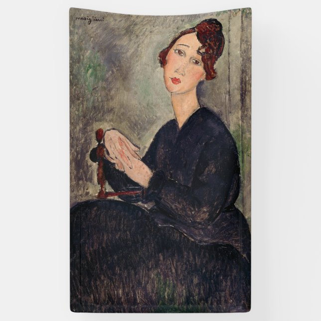 Banderoles Amedeo Modigliani - Portrait de Dedie Hayden (Vertical)