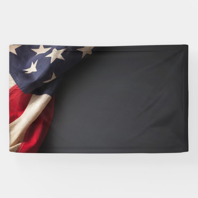 Banderoles American Flag on a Chalkboard (Horizontal)