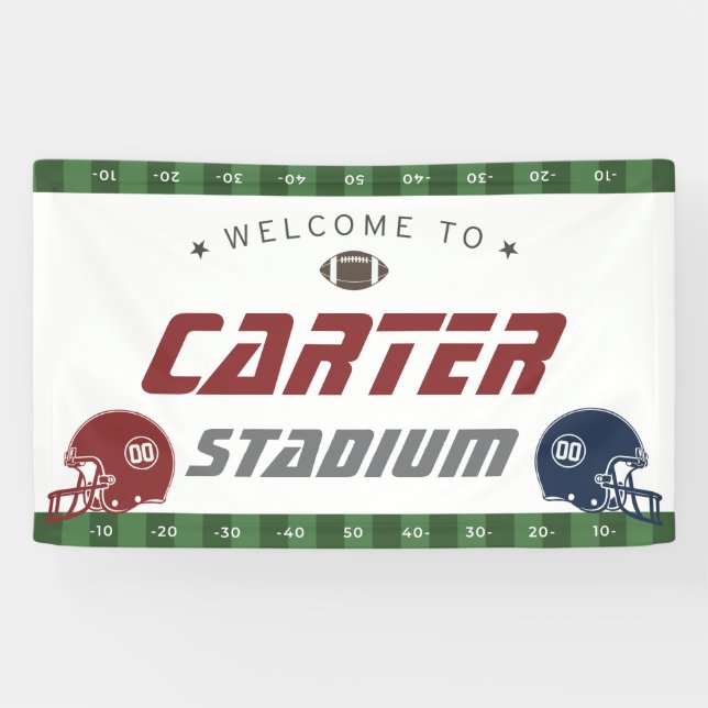 Banderoles American Football Navy Rouge, n'importe quel âge f (Horizontal)