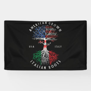 Banderoles American Grown Italian Roots Italy Flag National