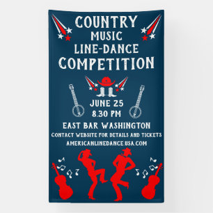 Banderoles American Line Dancing Festival Et Fête