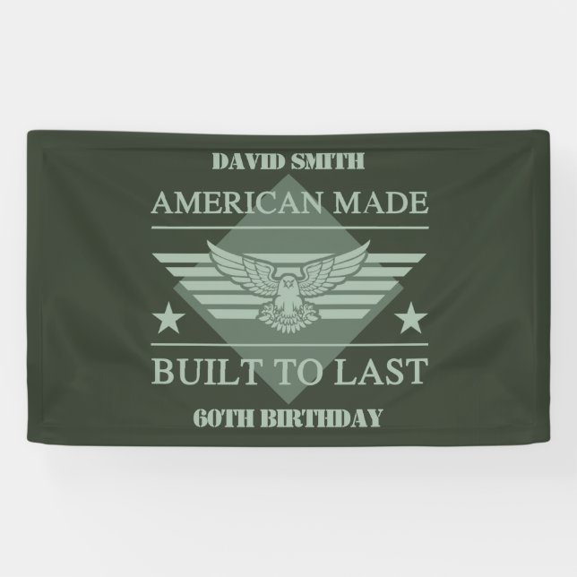 Banderoles American Made 60th Birthday (Horizontal)
