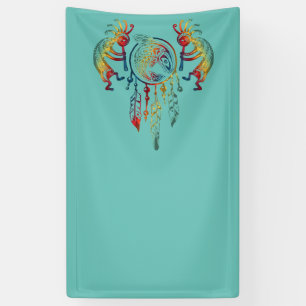 Banderoles Amérindien Kokopelli Whale Dreamcatcher 1