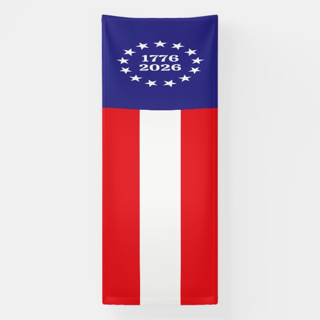 Banderoles Amérique 250 Betsy Ross (Verticale)