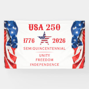 Banderoles Amérique 250 Unité Liberté Indépendance R Patrioti