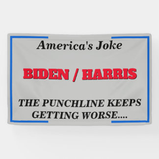 Banderoles Amérique Joie Biden Harris Bad Punchline