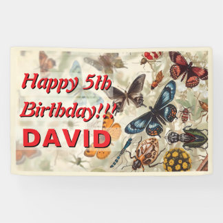 Banderoles Amour Bugs Anniversaire Fête Insectes Thème