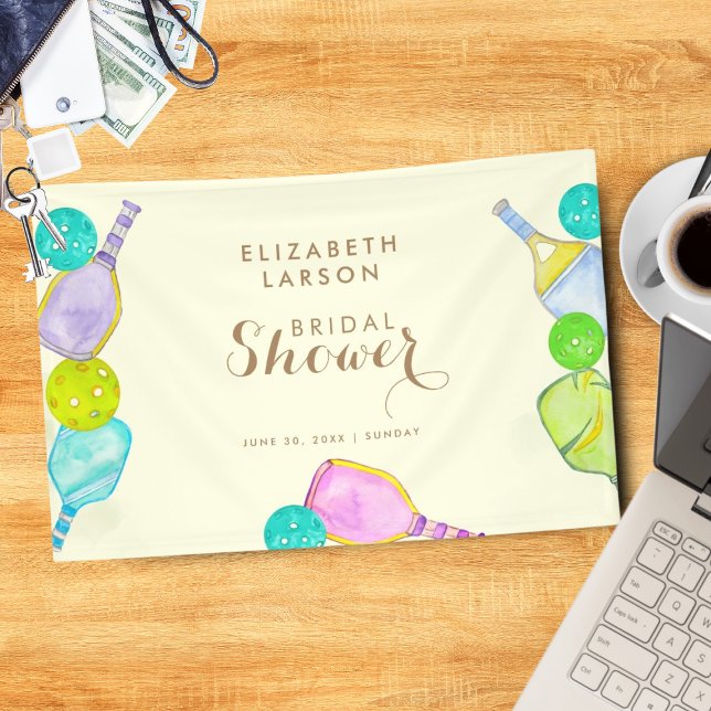 Banderoles Amoureux de sport Aquarelle Thème Pickleball Maria (Créateur téléchargé)