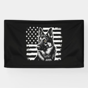 Banderoles Amoureux du chien berger allemand Drapeau américai