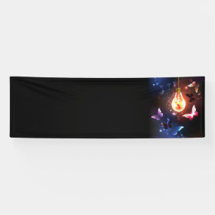 Banderoles Ampoule lumineuse avec papillons nocturnes
