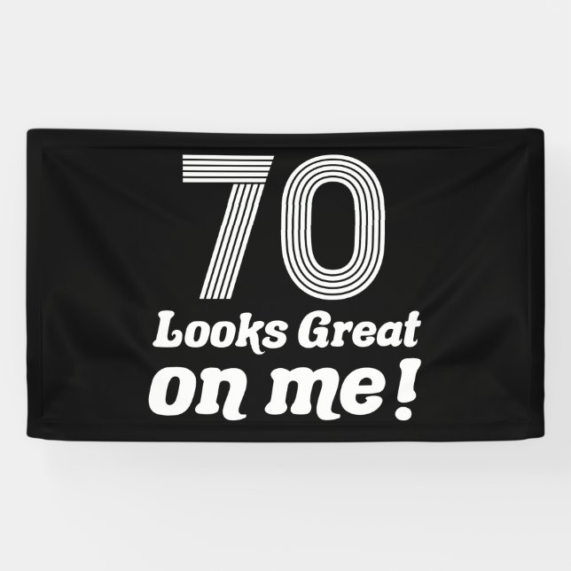 Banderoles Amusant 70e anniversaire pour elle (Horizontal)