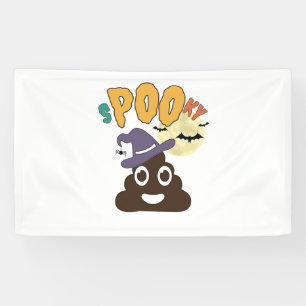 Banderoles Amusant Humour de salle de bain Halloween Poo Éffr