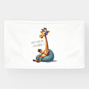 Banderoles Amusant Joueur Giraffe Jeu Pour Garçons Homme Jeu