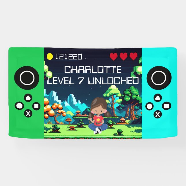 Banderoles Amusant Novelty Computer Jeu Anniversaire Fête (Horizontal)