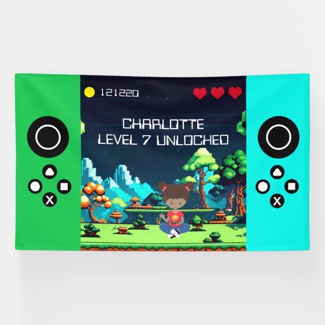 Banderoles Amusant Novelty Computer Jeu Anniversaire Fête (Horizontal)