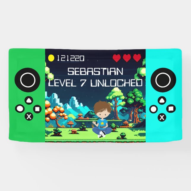 Banderoles Amusant Novelty Computer Jeu Anniversaire Fête (Horizontal)