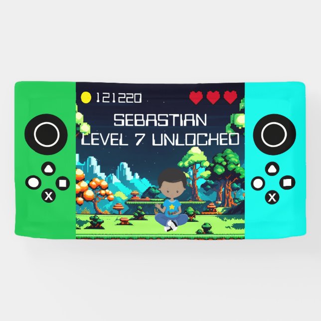 Banderoles Amusant Novelty Computer Jeu Anniversaire Fête (Horizontal)