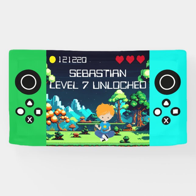 Banderoles Amusant Novelty Computer Jeu Anniversaire Fête (Horizontal)