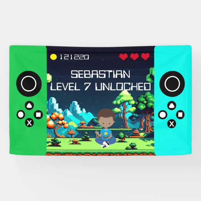 Banderoles Amusant Novelty Computer Jeu Anniversaire Fête (Horizontal)