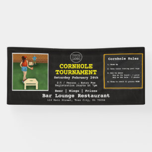 Banderoles Amusants Collecte de fonds Bar Restaurant Cornhole