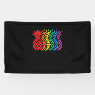 Banderoles Ananas arc-en-ciel Aloha Mois Gay pride hawaïen
